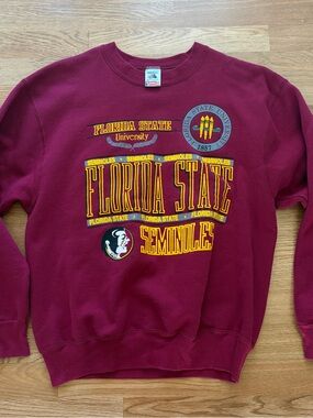 Vintage Florida State University Seminoles Maroon Crewneck Sweatshirt